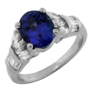 TANZANITE & DIAMOND RING