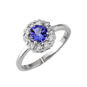 TANZANITE & DIAMOND RING