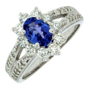 TANZANITE & DIAMOND RING