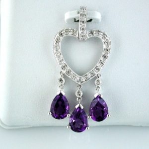AMETHYST & DIAMOND PENDANT