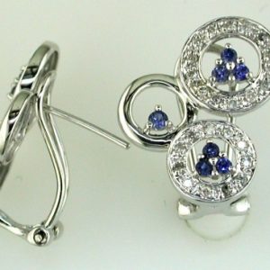SAPPHIRE & DIAMOND EARRING
