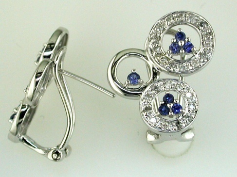 SAPPHIRE & DIAMOND EARRING