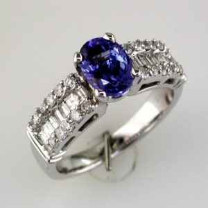 TANZANITE & DIAMOND RING