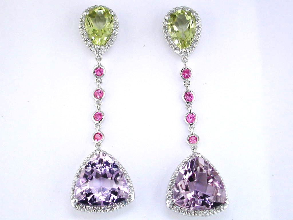 AMETHYST & DIAMOND EARRING