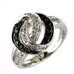 BLACK DIAMOND & DIAMOND RING