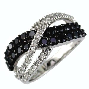 BLACK DIAMOND & DIAMOND RING