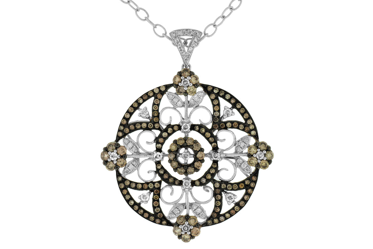 DIAMOND & MOCHA DIA PENDANT
