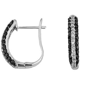 BLACK DIAMOND & DIA EARRING