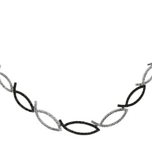 BLACK DIAMOND & DIA NECKLACE