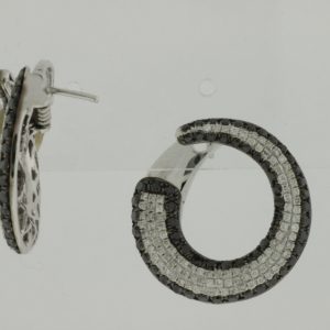 BLACK DIAMOND & DIA EARRING