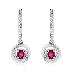 RUBY & DIAMOND EARRING