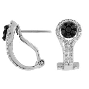 DIAMOND &BLACK DIAMOND EARRING