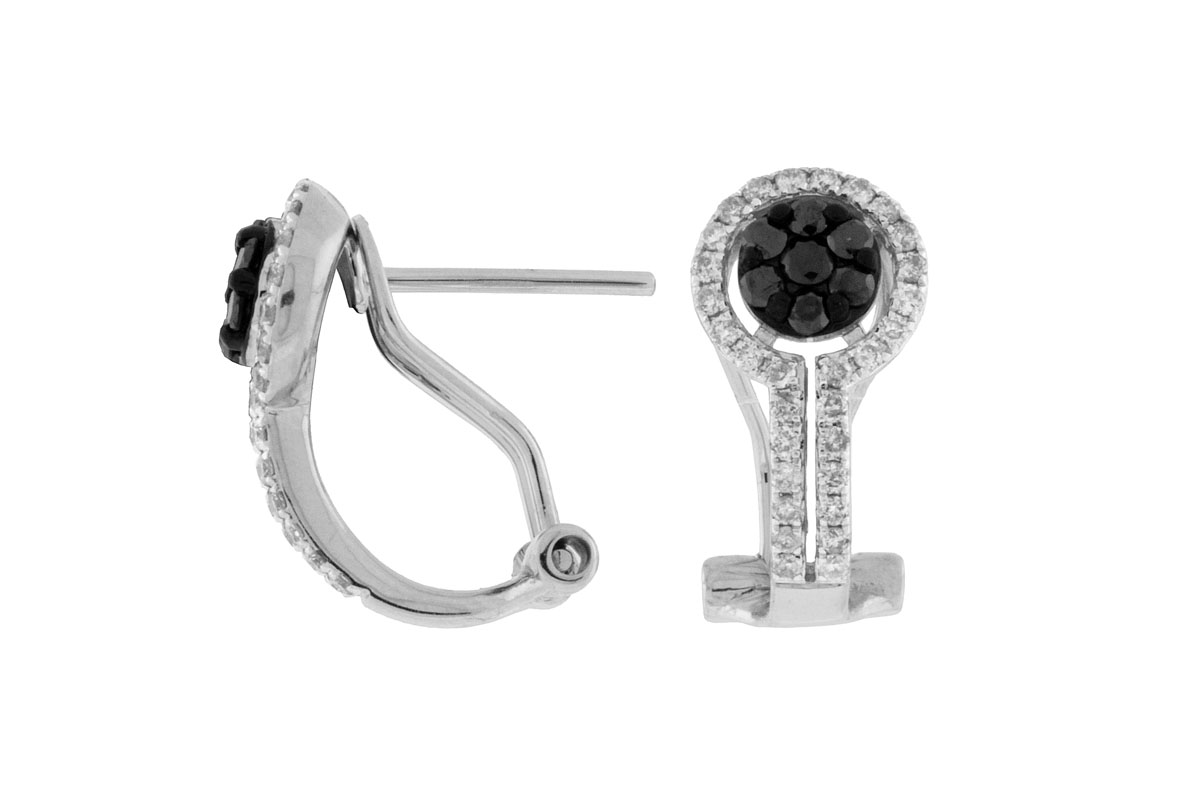 DIAMOND &BLACK DIAMOND EARRING