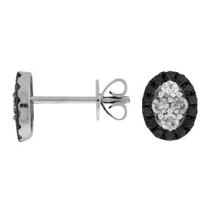 DIAMOND &BLACK DIAMOND EARRING