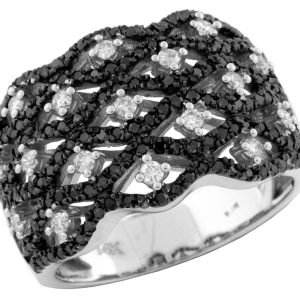 BLACK DIAMOND & DIAMOND RING