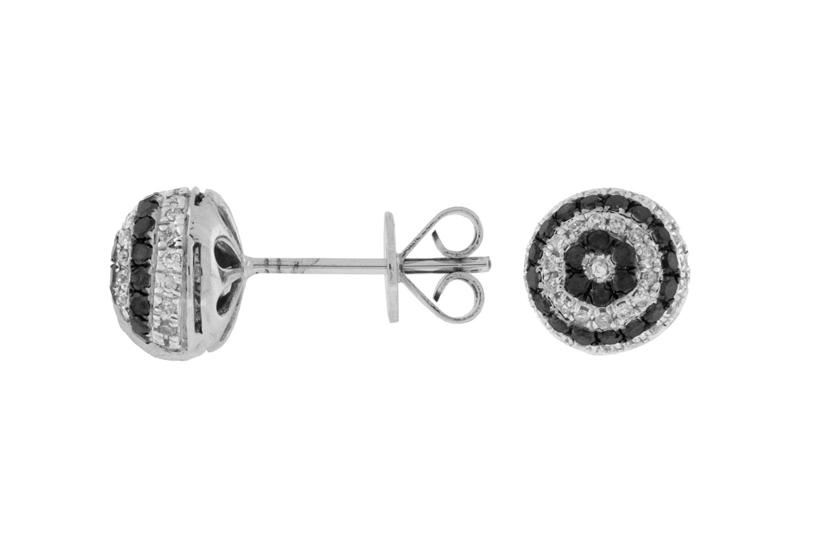 DIAMOND &BLACK DIAMOND EARRING