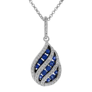 SAPPHIRE & DIAMOND NECKLACE