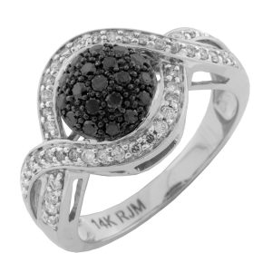 BLACK DIAMOND & DIAMOND RING