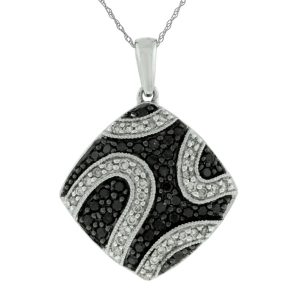 DIAMOND &BLACK DIAMOND PENDANT