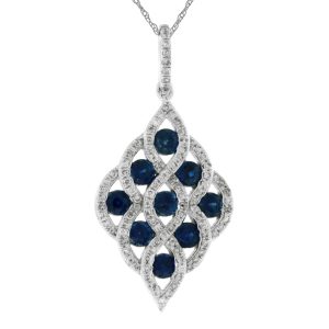 SAPPHIRE & DIAMOND PENDANT