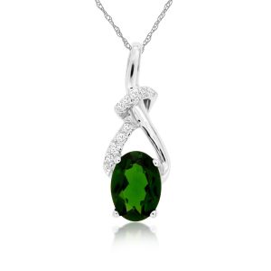 RUSSALITE & DIAMOND PENDANT