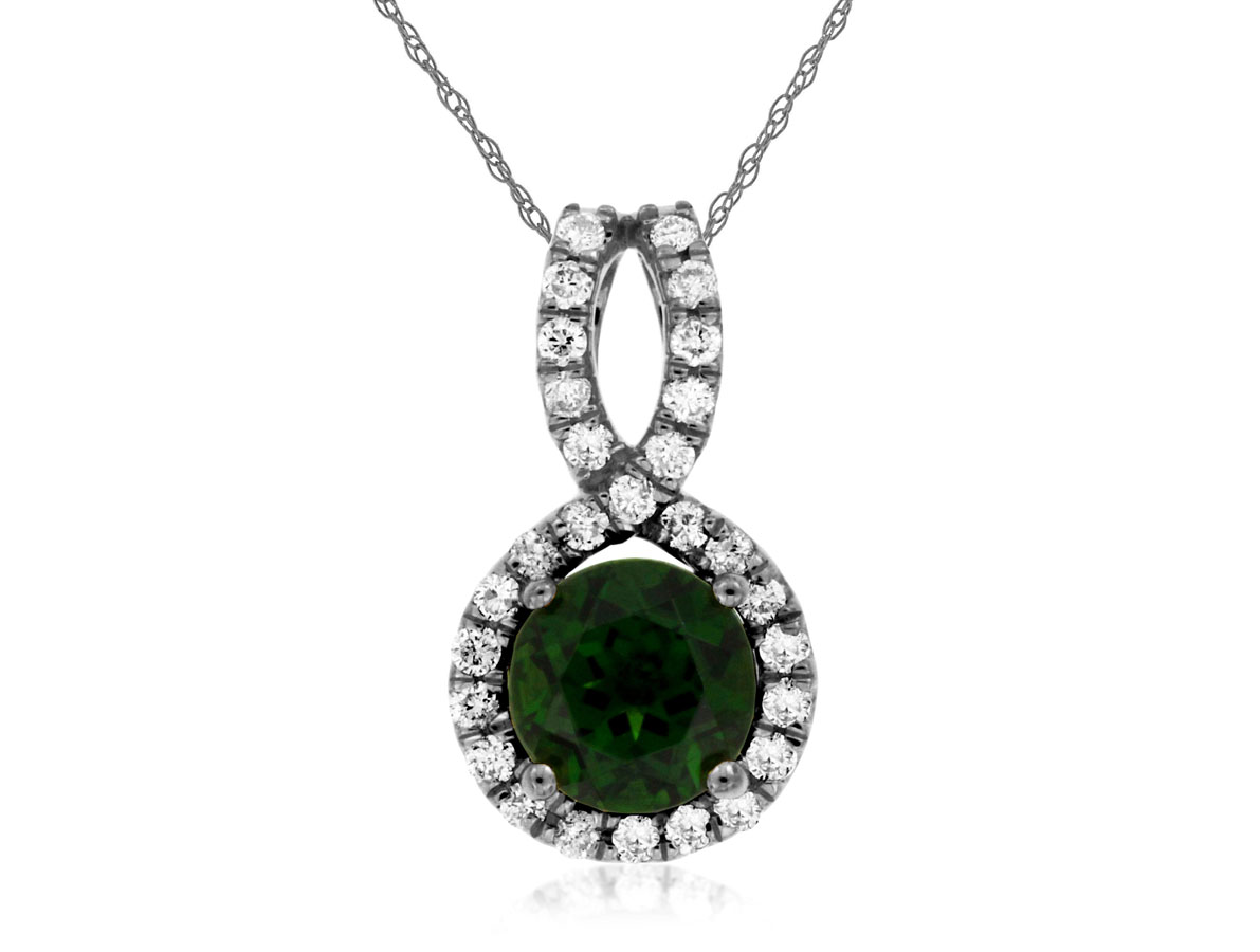 RUSSALITE & DIAMOND PENDANT
