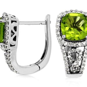 PERIDOT & DIAMOND EARRING