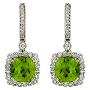 PERIDOT & DIAMOND EARRING