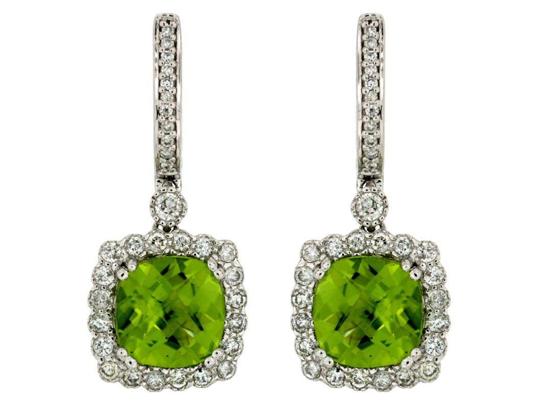 PERIDOT & DIAMOND EARRING
