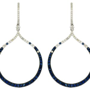 SAPPHIRE & DIAMOND EARRING
