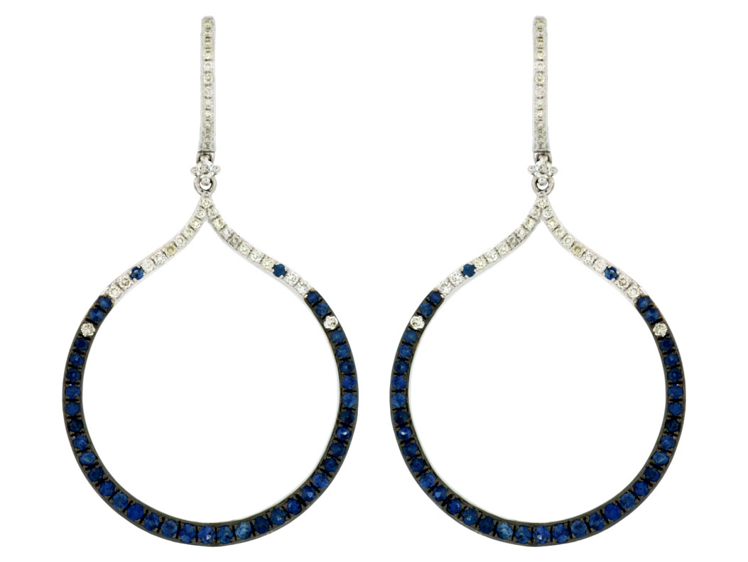 SAPPHIRE & DIAMOND EARRING