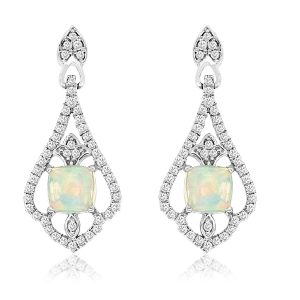 OPAL & DIAMOND EARRING
