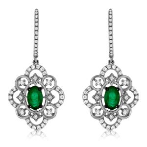 EMERALD & DIAMOND EARRING