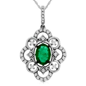 EMERALD & DIAMOND PENDANT