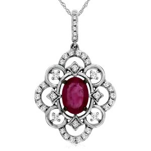 RUBY & DIAMOND PENDANT