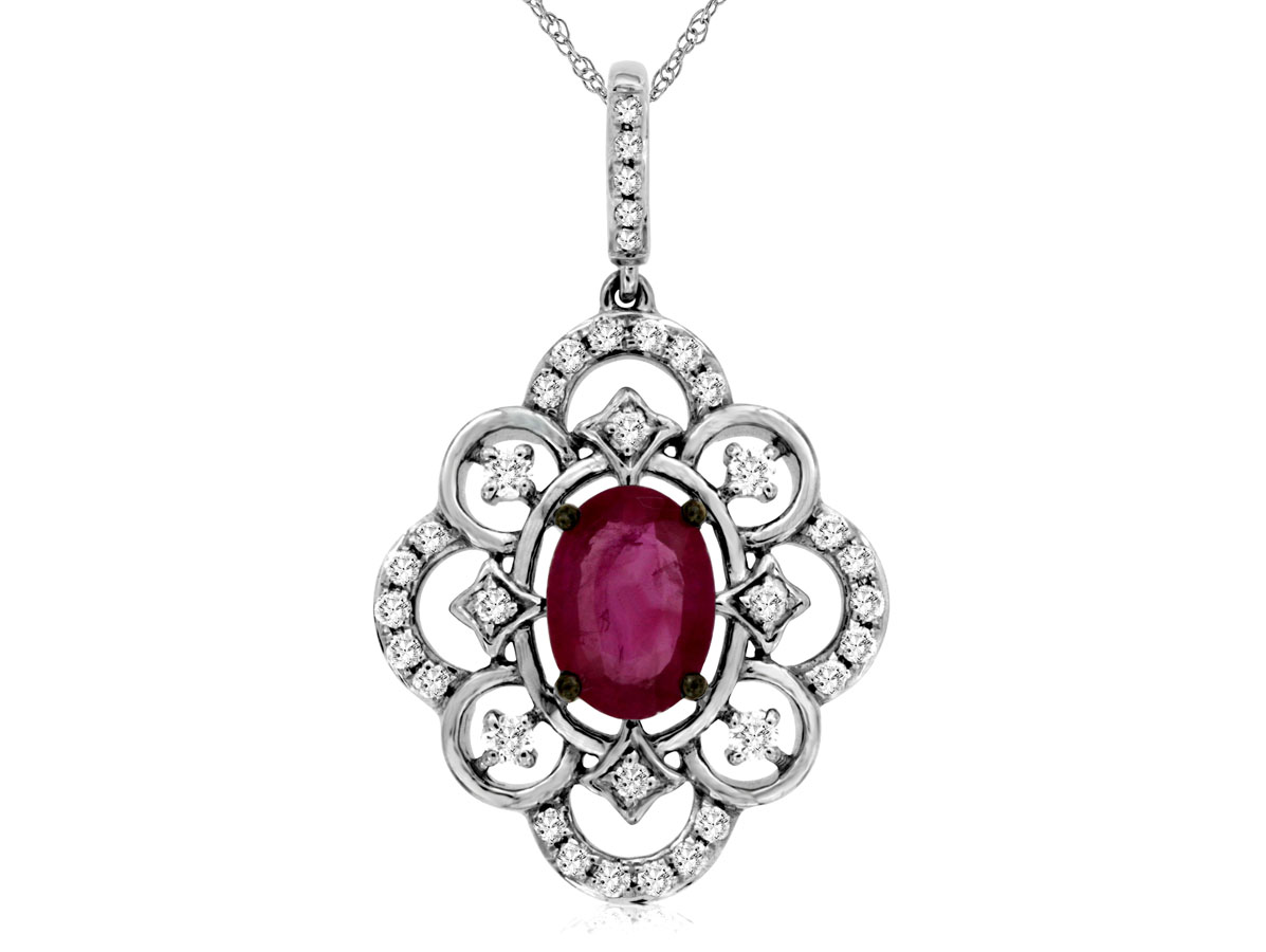 RUBY & DIAMOND PENDANT