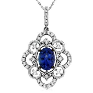 TANZANITE & DIAMOND PENDANT