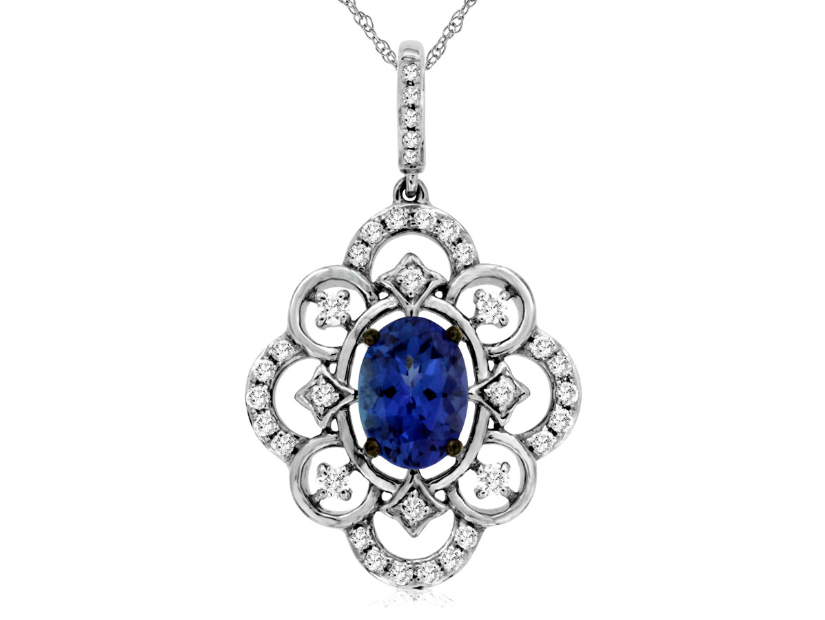 TANZANITE & DIAMOND PENDANT