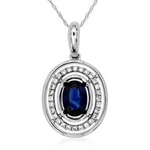 SAPPHIRE & DIAMOND PENDANT