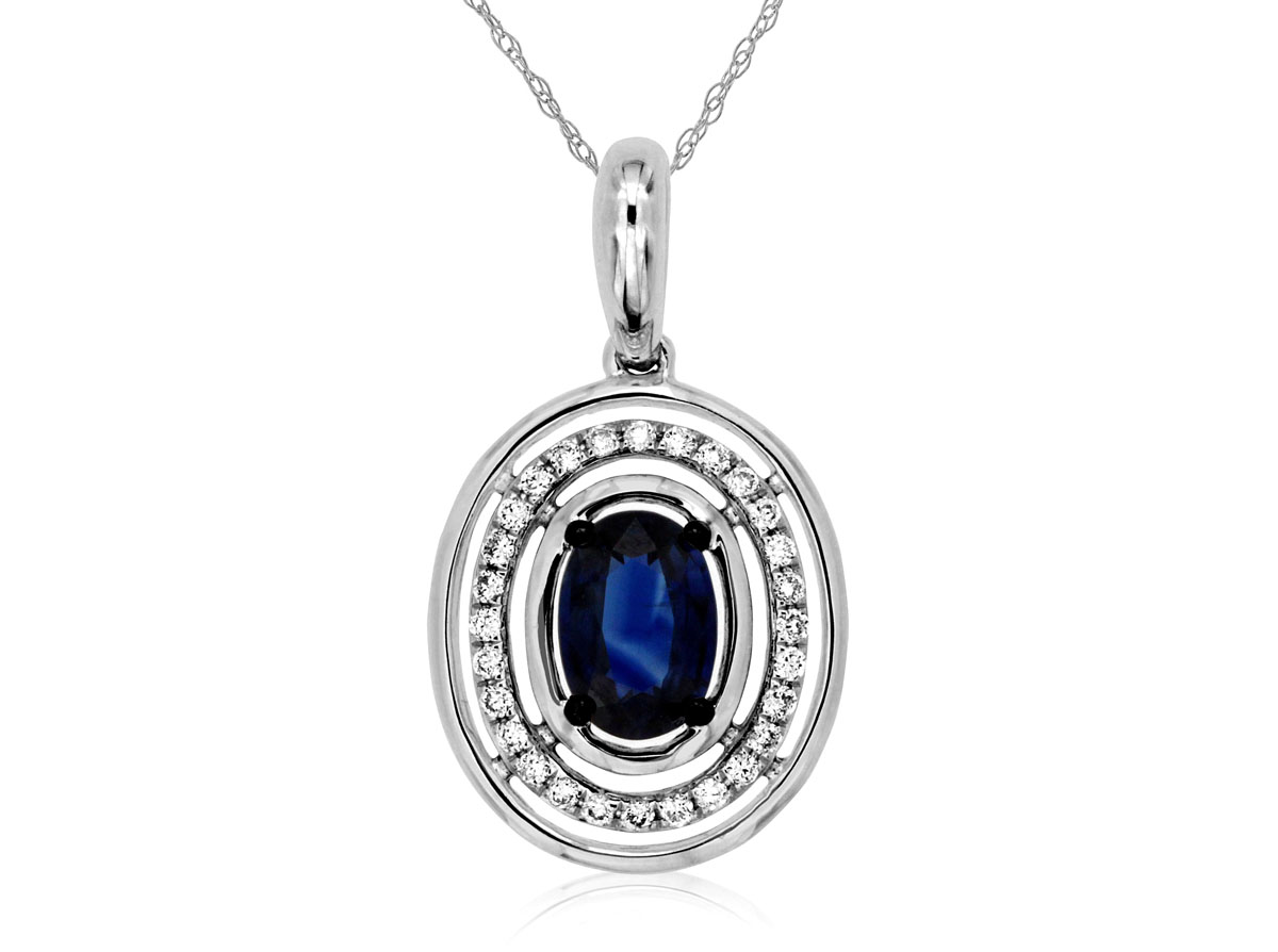 SAPPHIRE & DIAMOND PENDANT