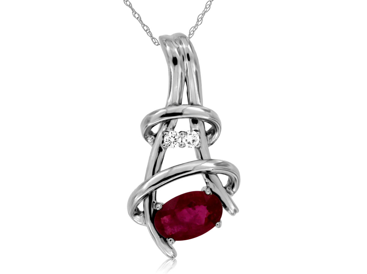 RUBY & DIAMOND PENDANT