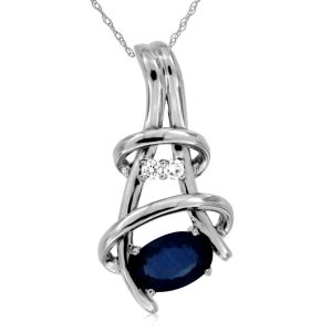 SAPPHIRE & DIAMOND PENDANT