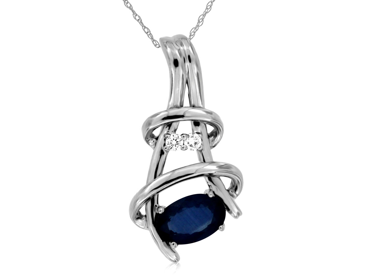 SAPPHIRE & DIAMOND PENDANT