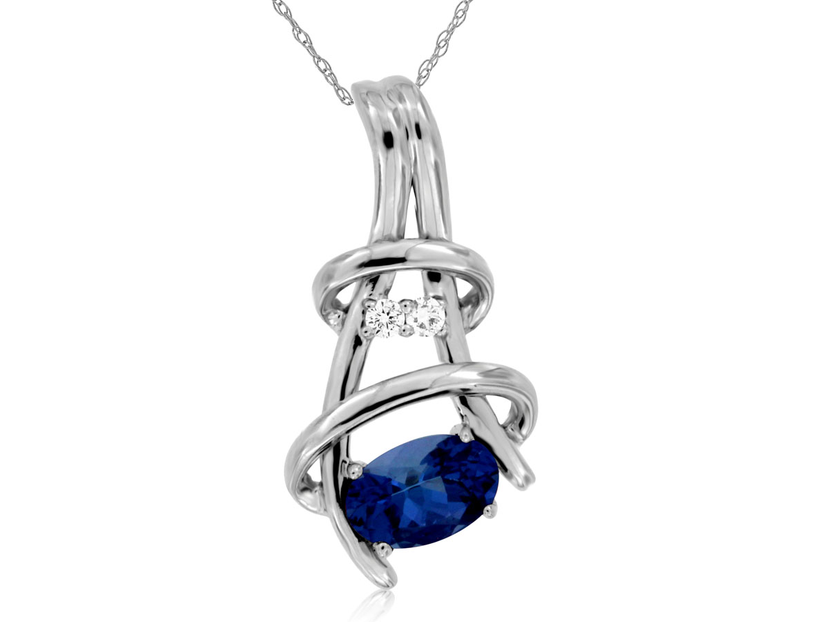TANZANITE & DIAMOND PENDANT