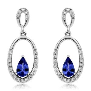 TANZANITE & DIAMOND EARRING