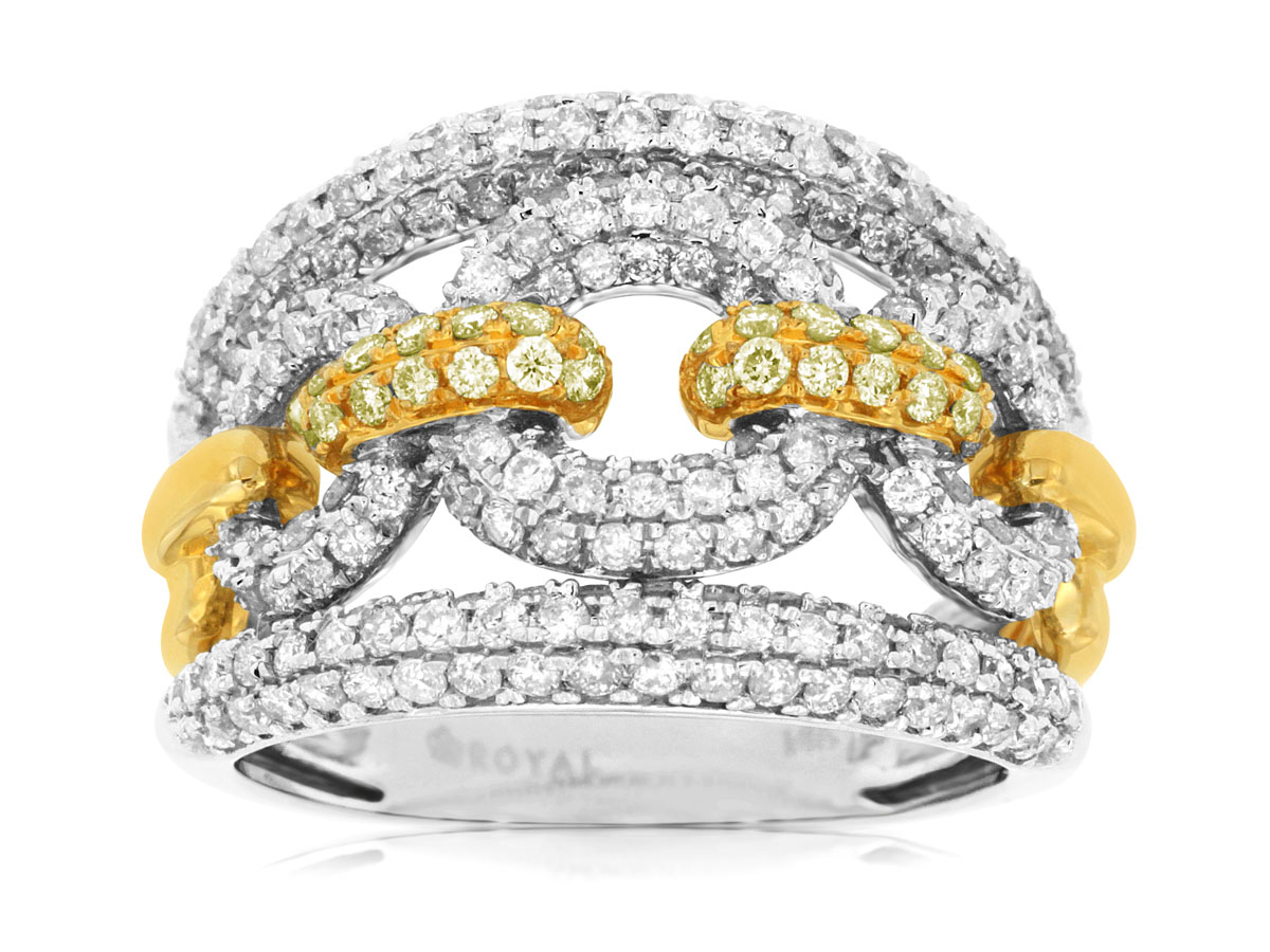 YELLOW DIAMOND & DIAMOND RING