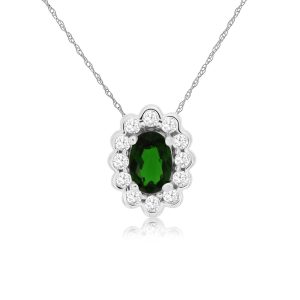 RUSSALITE & DIAMOND PENDANT