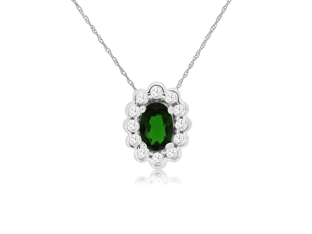 RUSSALITE & DIAMOND PENDANT