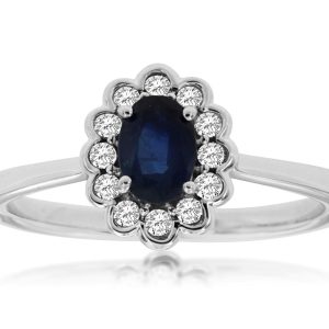 SAPPHIRE & DIAMOND RING