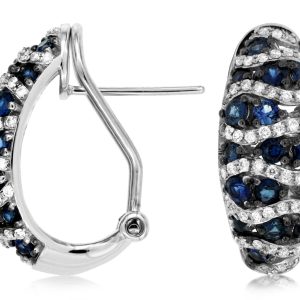 SAPPHIRE & DIAMOND EARRING